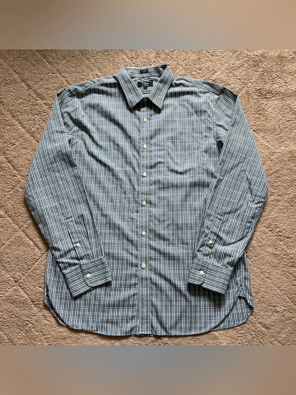 J. Crew Thompson‎ Shirtings Wrinkle Free Plaid Button Down Shirt Western Sz XL